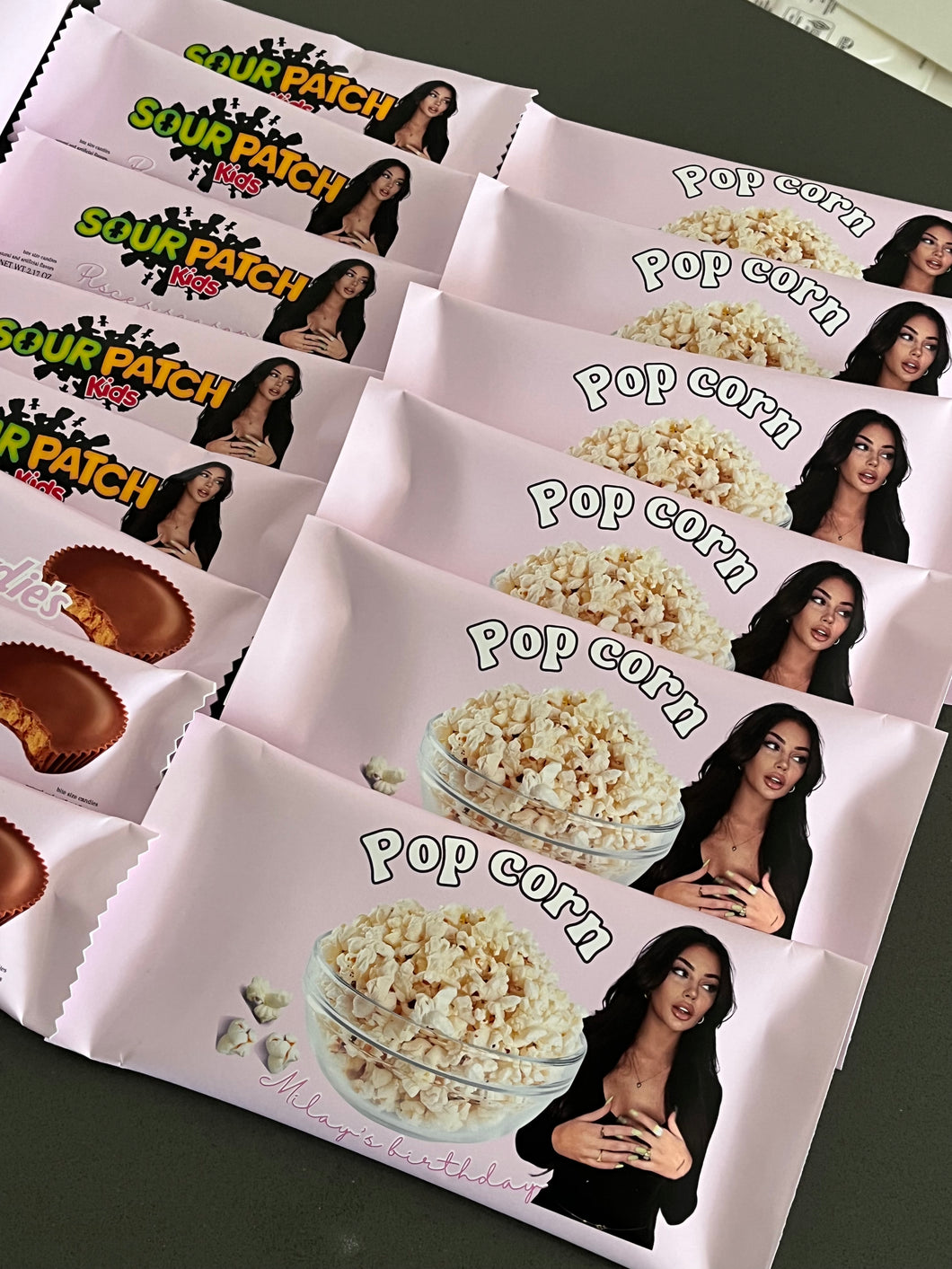 Sacs de pop corn personnalisées